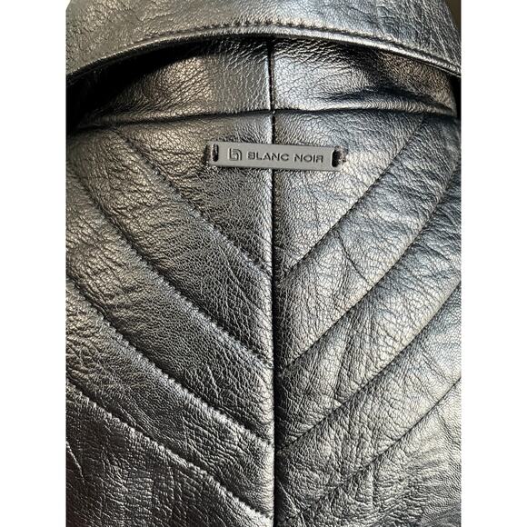 NWOT Blanc Noir Black and Gray Drape Moto Jacket Size M - Picture 10 of 10